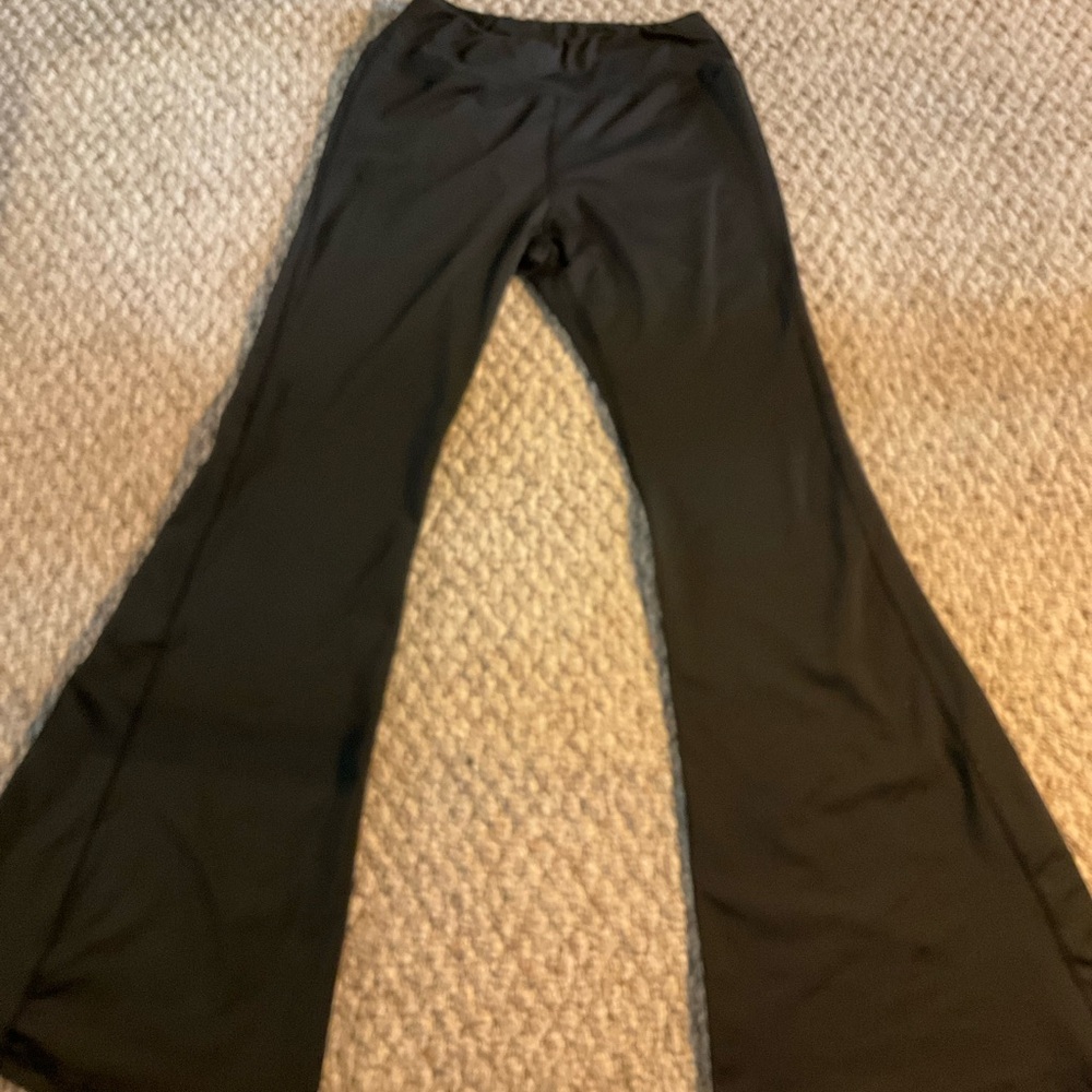 Flared Black Leggings